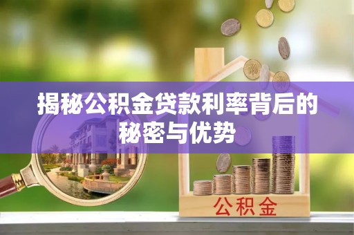 和政揭秘公积金贷款利率背后的秘密与优势