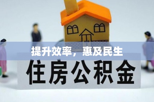 和政提升效率，惠及民生