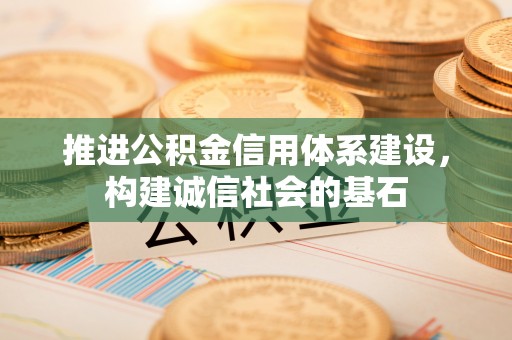 和政推进公积金信用体系建设，构建诚信社会的基石