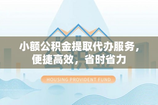 和政小额公积金提取代办服务，便捷高效，省时省力
