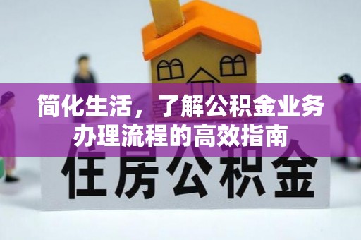 和政简化生活，了解公积金业务办理流程的高效指南