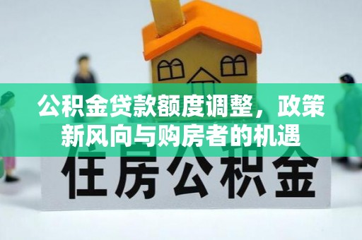 和政公积金贷款额度调整，政策新风向与购房者的机遇