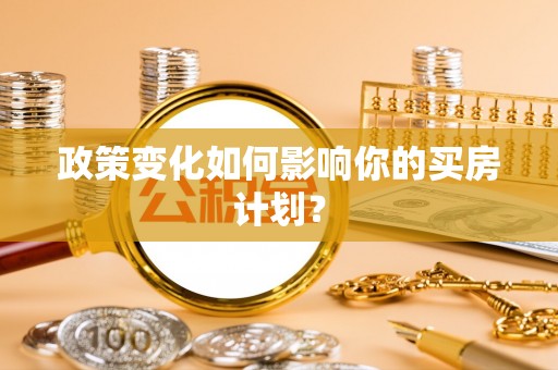 和政政策变化如何影响你的买房计划？