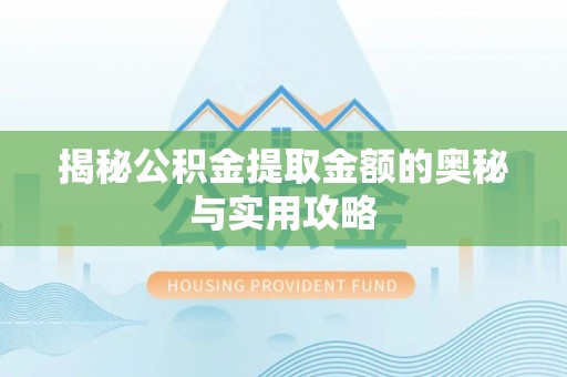 和政揭秘公积金提取金额的奥秘与实用攻略