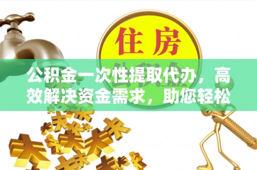 和政公积金一次性提取代办，高效解决资金需求，助您轻松应对生活难题